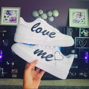 LOVE ME 🖤 Customs Nike Air Force 1